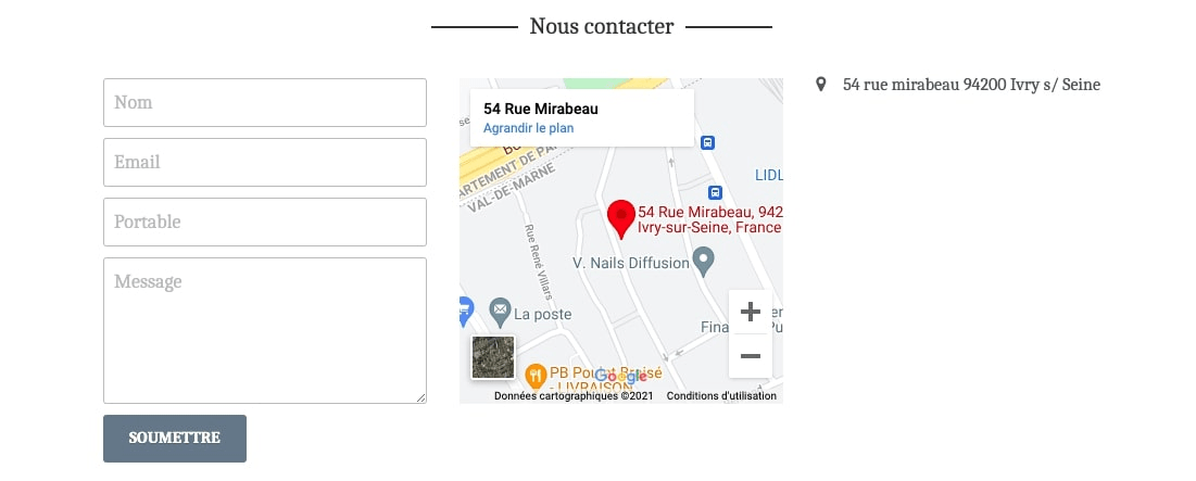 null Formulaire de contact